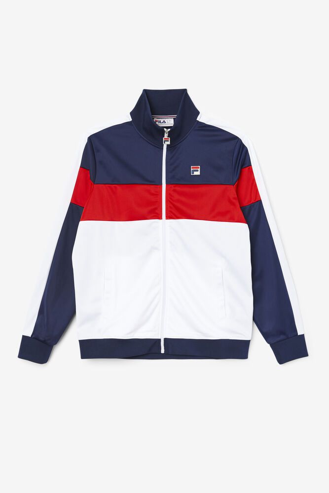 Fila Jacket Mens Navy/White/Red Assembly Track - Ireland 71059-JNZD